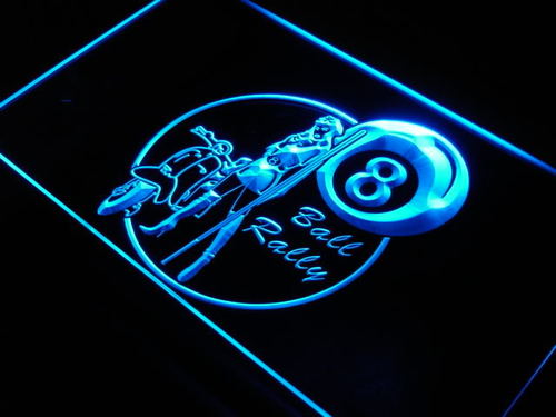 8 Ball Billiard Pool Rally Race LED Neon Sign